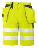 Projob Herren Arbeits-Shorts in Warnschutzfarben mit Refletorstreifen, EN ISO 20471 Klasse 2 - WERBE-WELT.SHOP