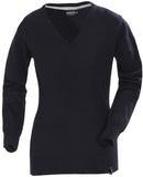 FLORENCE Damen Pullover-Modische Feinstrick V-Pullover für Damen in Baruffa Merino Wolle
