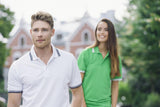 Clique Unisex Polo-Shirt 'Amarillo' mit modischen Kontraststreifen - WERBE-WELT.SHOP