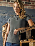 Damen Poloshirt 100% Baumwolle Schwarz - WERBE-WELT.SHOP