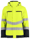 Projob Herren Parka warm gefütterte Arbeitsjacke WASSER- UND WINDDICHTER WARNSCHUTZ EN ISO 20471 KLASSE 3 / EN ISO 343 - WERBE-WELT.SHOP