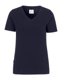 Stretch Damen T-Shirt navy- online gestalten & bedrucken lassen